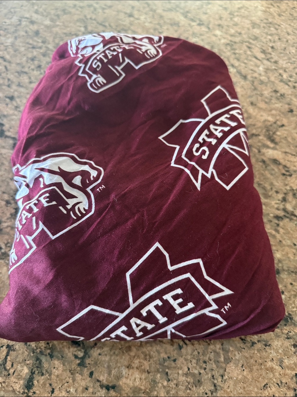 Maroon Cotton Pillowcase - Branded Collegiate Design